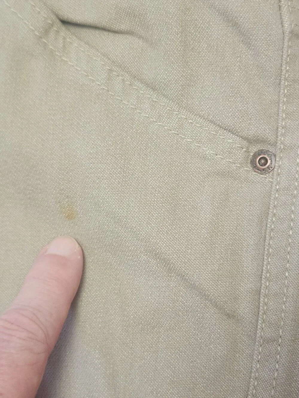 vintage Levi's 34 men's tan chambray 5 pocket c1980